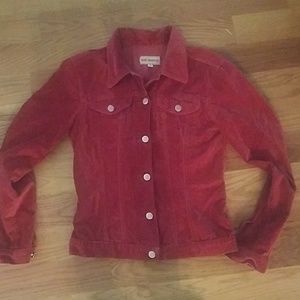 Vtg Bleu Jean Co. cranbeery Velvet Jacket